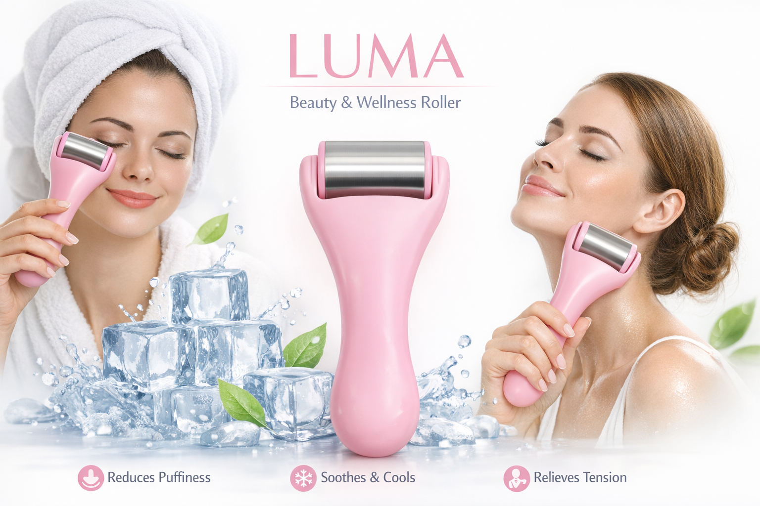 LUMA CryoGlow Ice Roller™ – Depuff, Sculpt & Refresh Skin Instantly