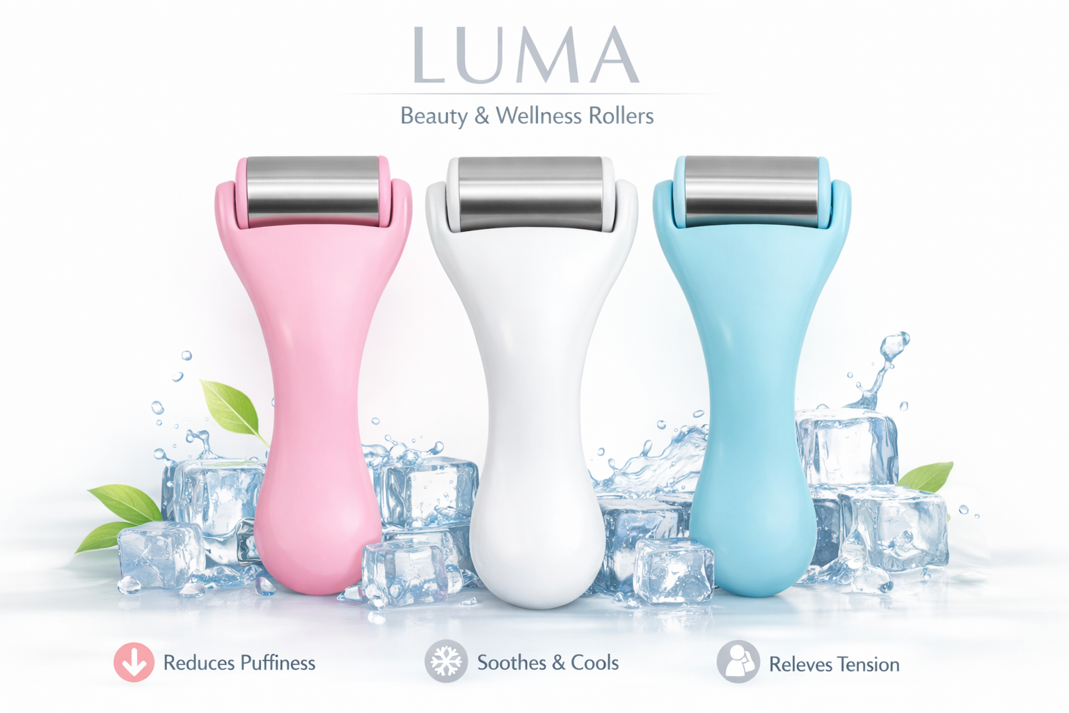LUMA CryoGlow Ice Roller™ – Depuff, Sculpt & Refresh Skin Instantly