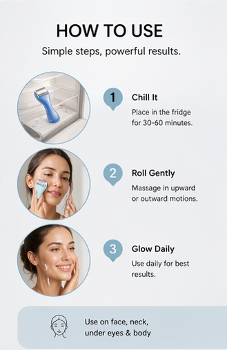 LUMA CryoGlow Ice Roller™ – Depuff, Sculpt & Refresh Skin Instantly