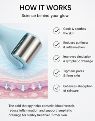 LUMA CryoGlow Ice Roller™ – Depuff, Sculpt & Refresh Skin Instantly
